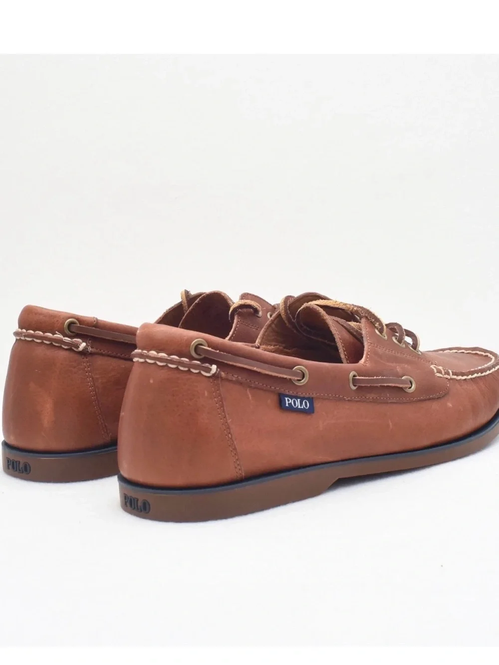 New Men’s Polo Ralph Lauren Sz 10 “Bienne” Oil Tumbled brown leather Loafer Shoe